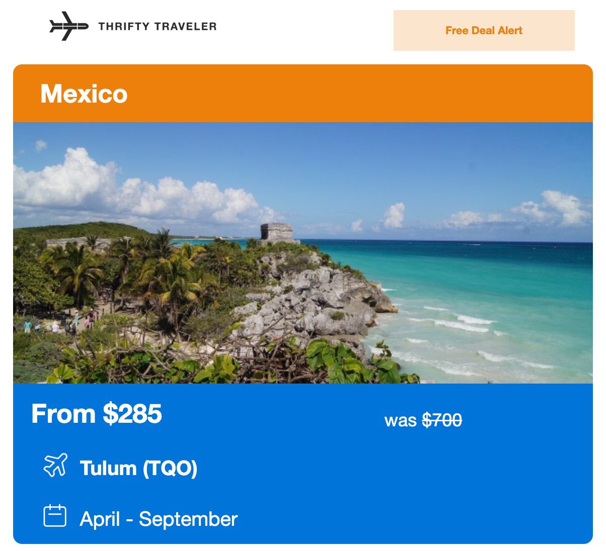cheap flight to tulum