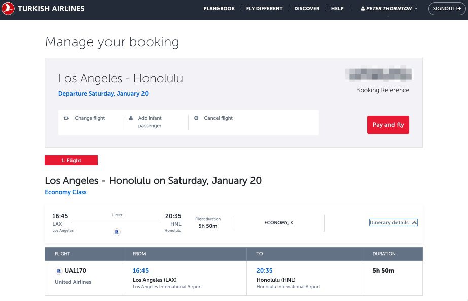 Turkish united reservation