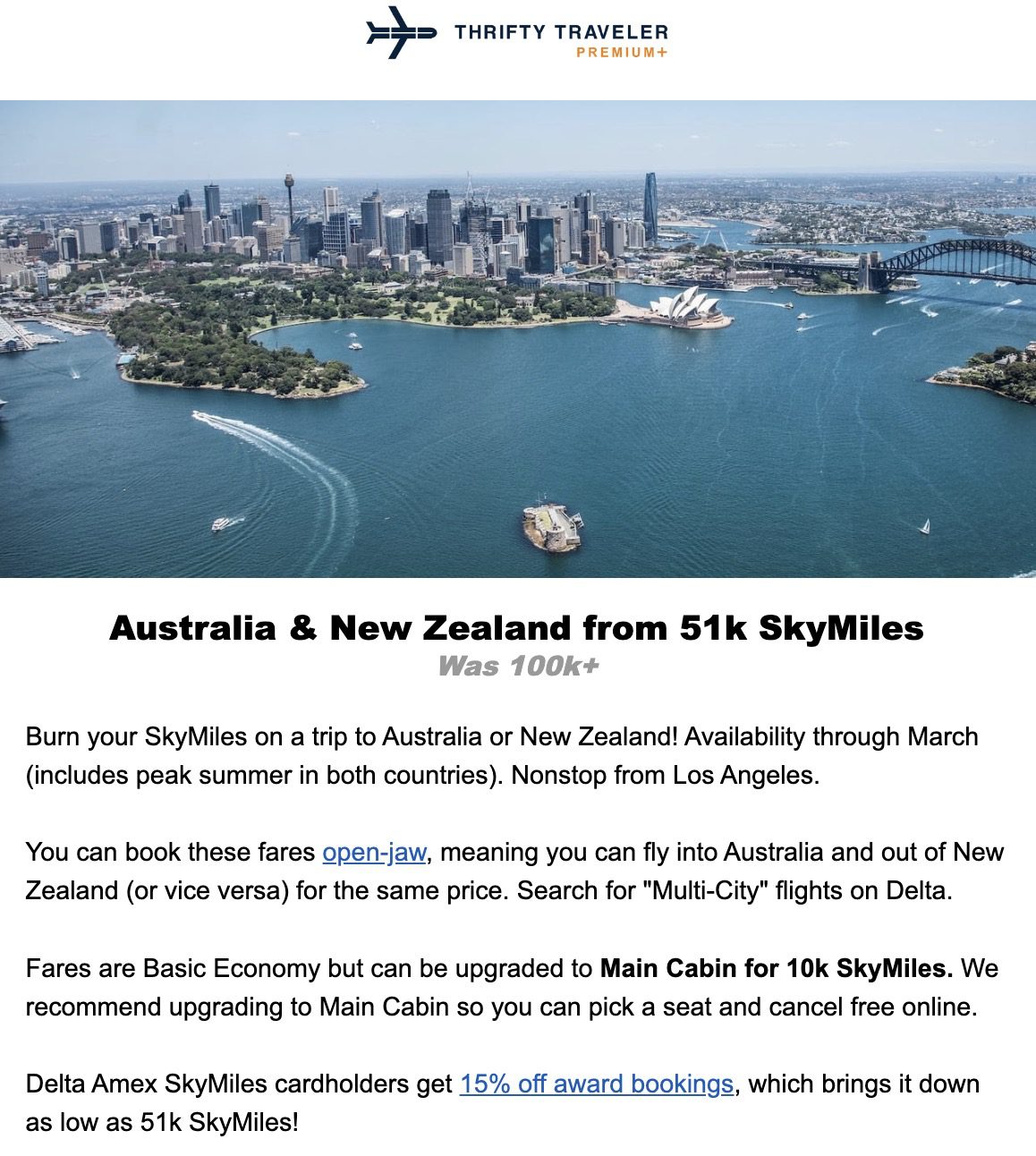 Australia and New Zealand SkyMiles
