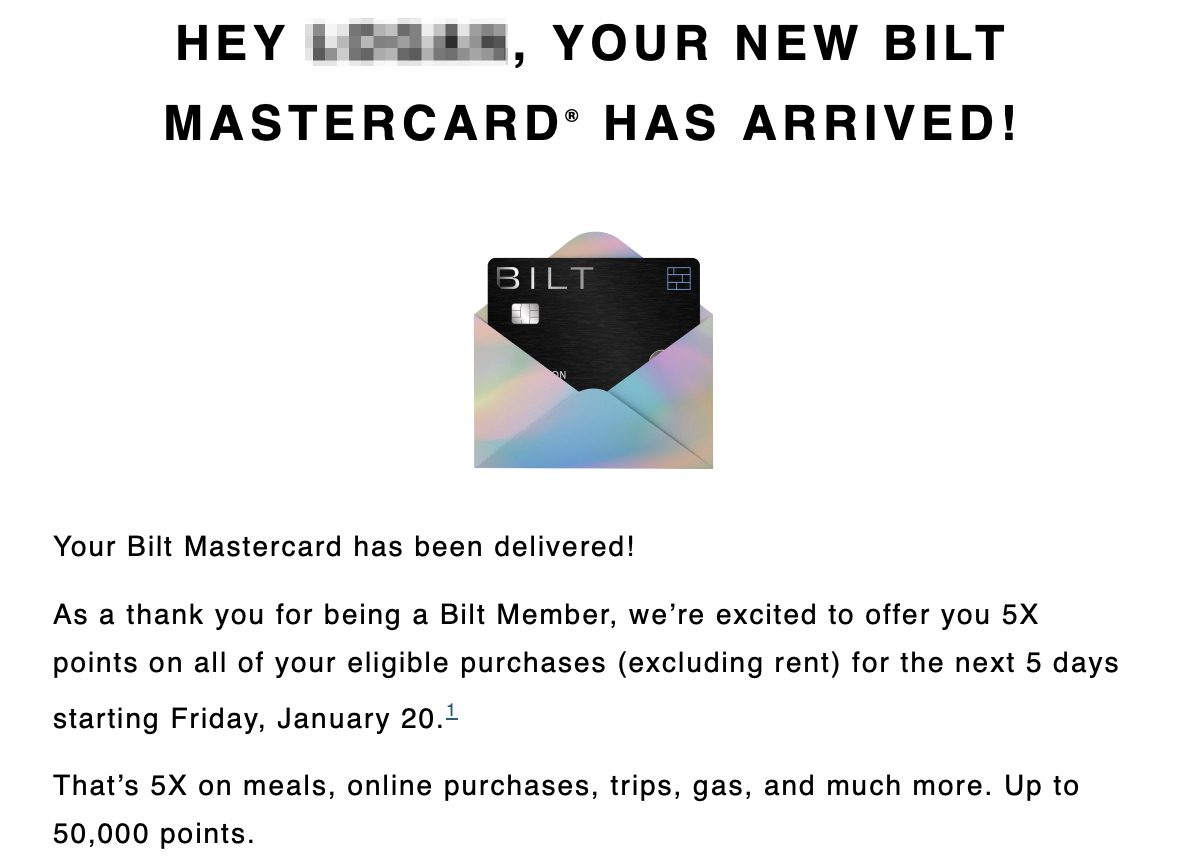 Bilt 5x Sign Up Bonus