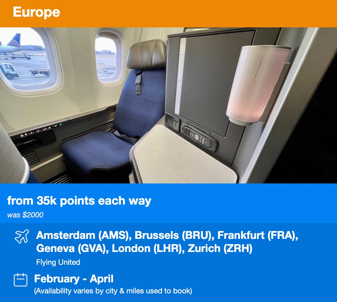 Thrifty Traveler Premium Europe business class deal