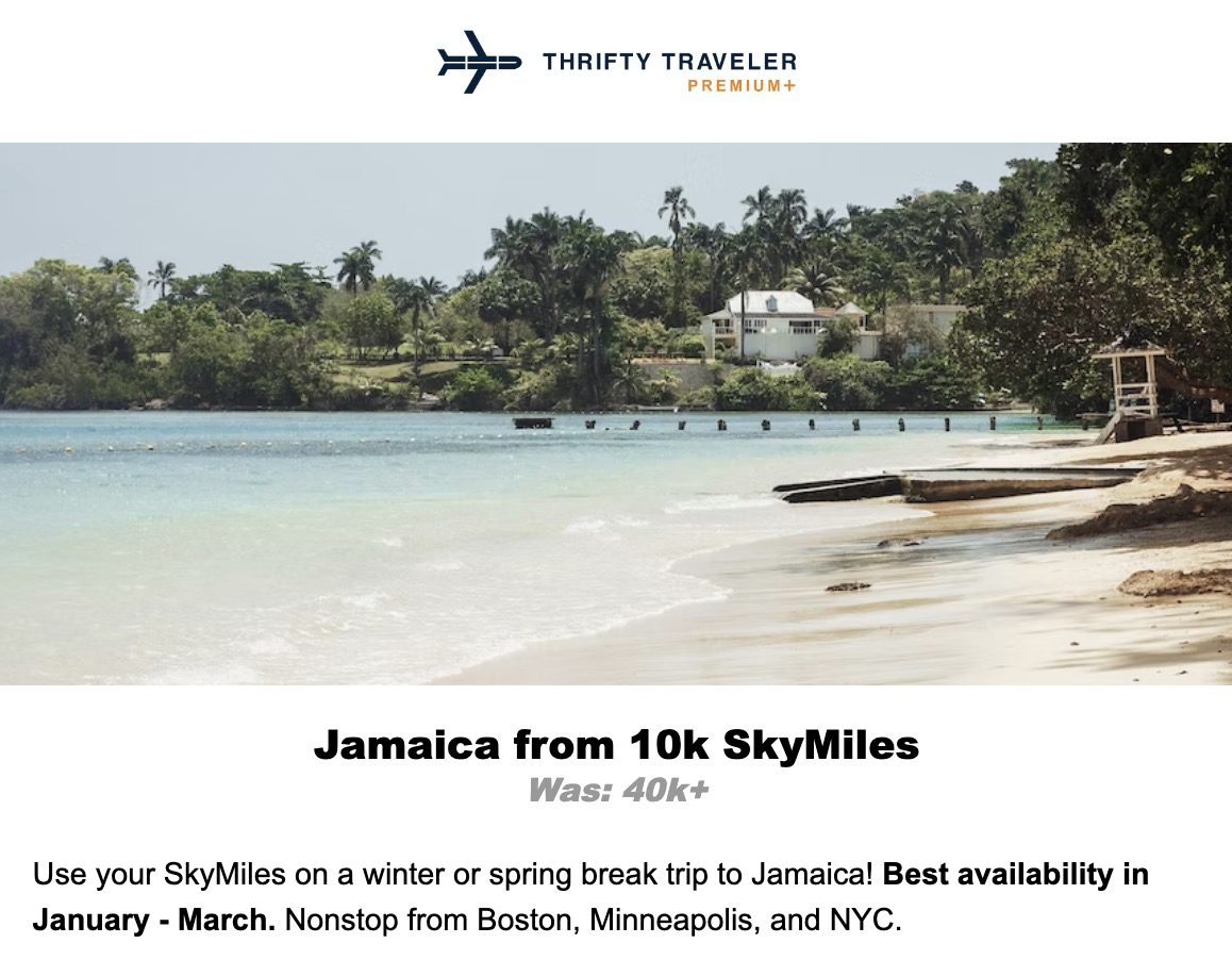 Jamaica SkyMiles deal