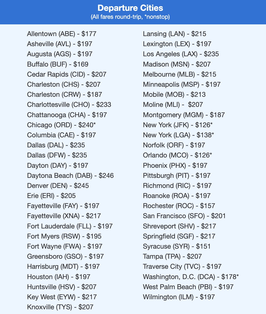 Portland, Maine flight deal