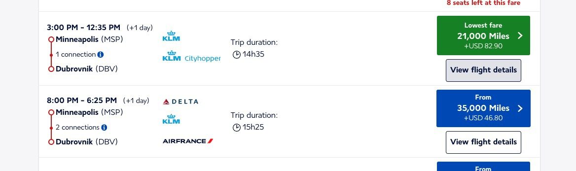 flight itinerary