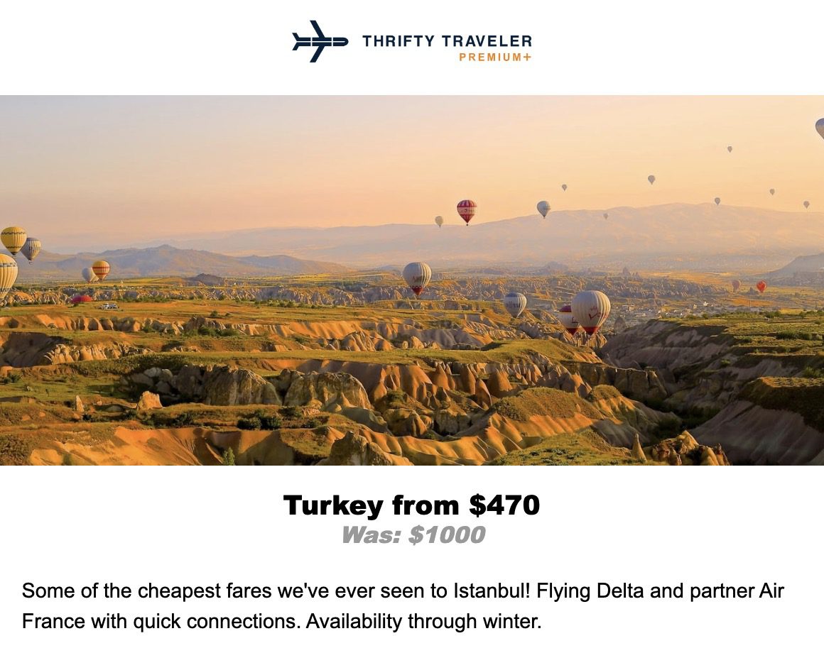 Turkey flight deal on Delta