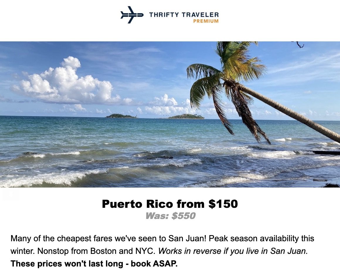 Puerto Rico flight deal