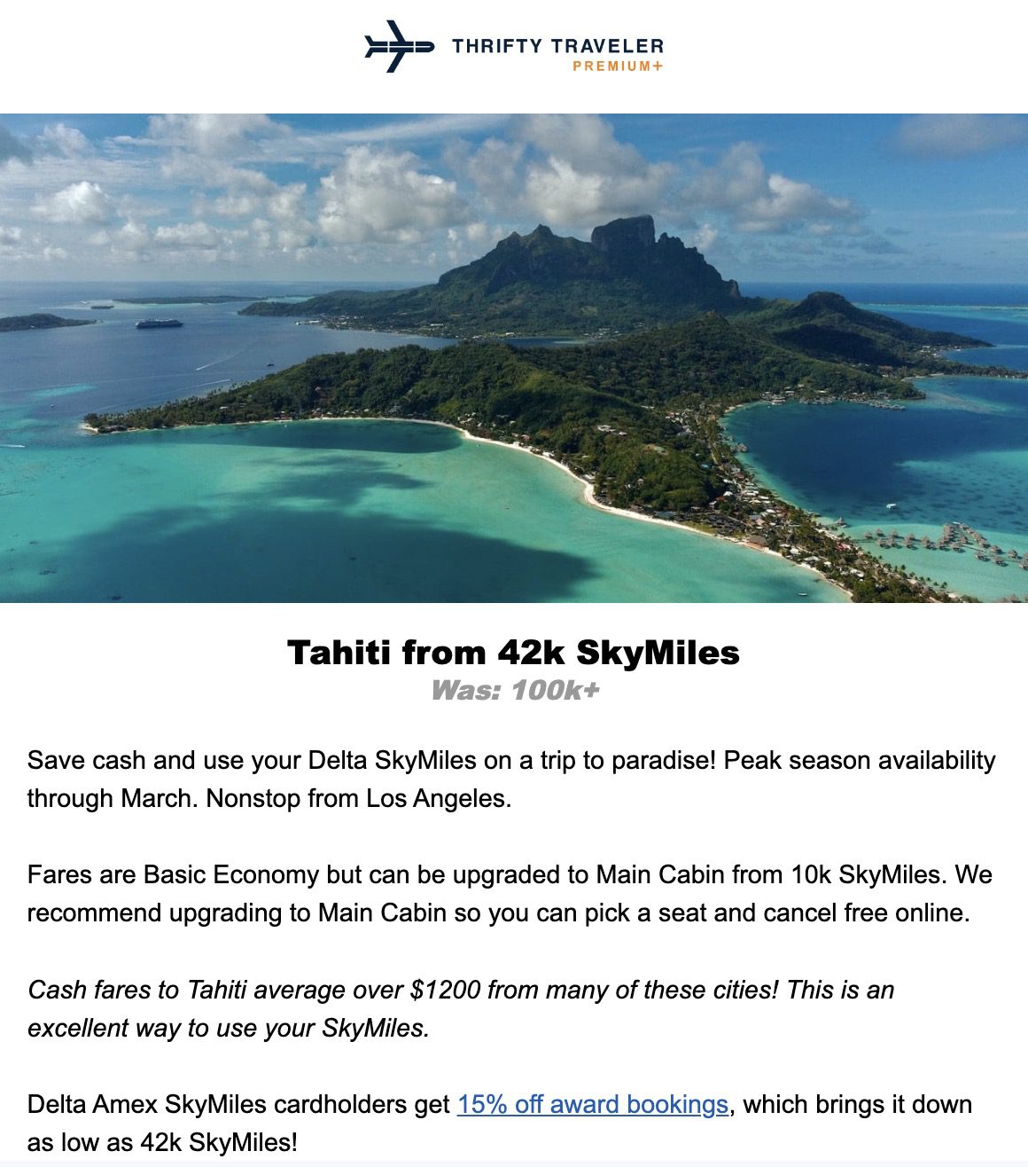 Cheap flights to Tahiti