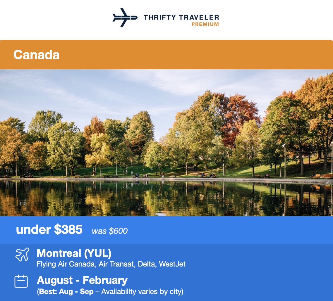 YUL flight deal