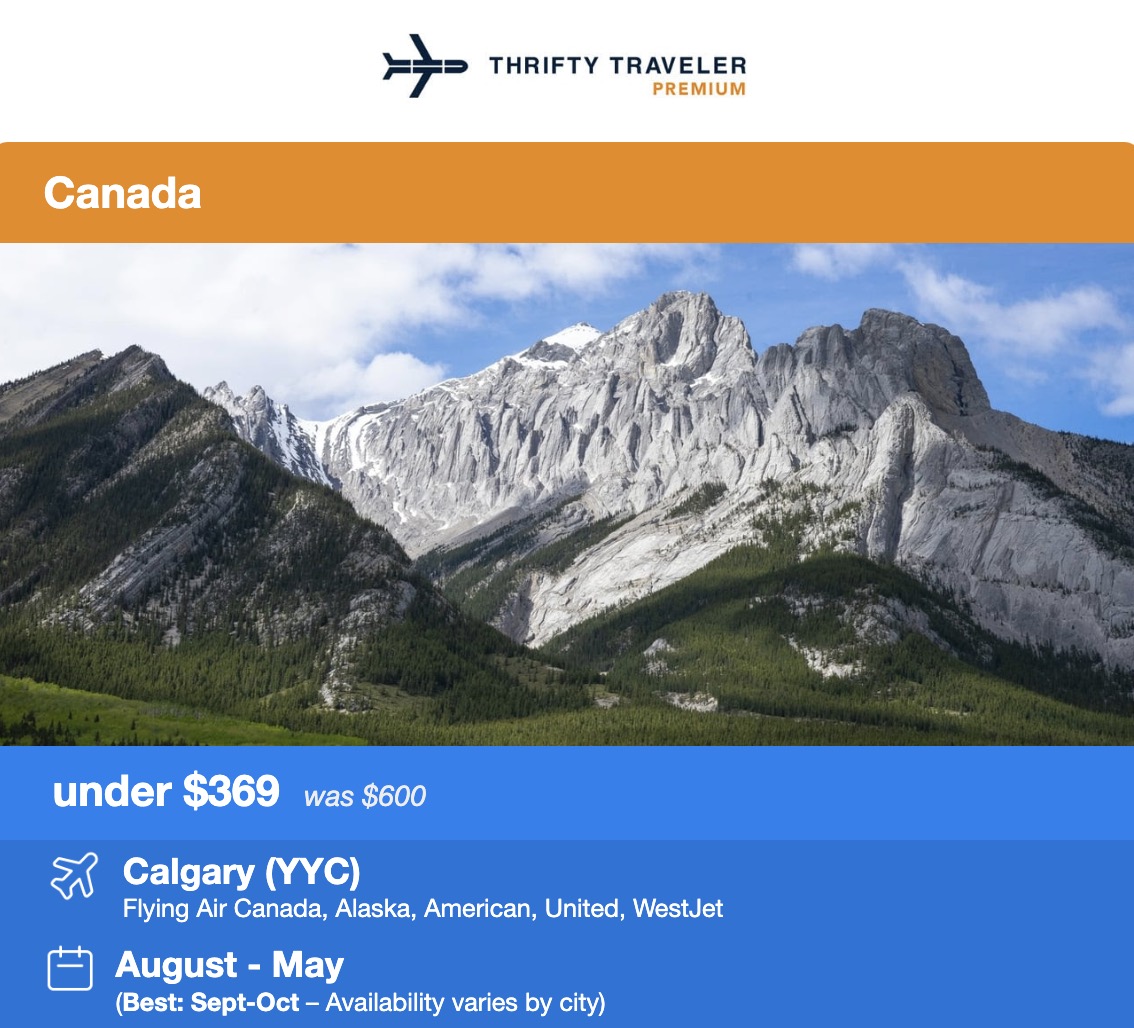 Calgary flight deal