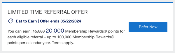 amex platinum referree bonus