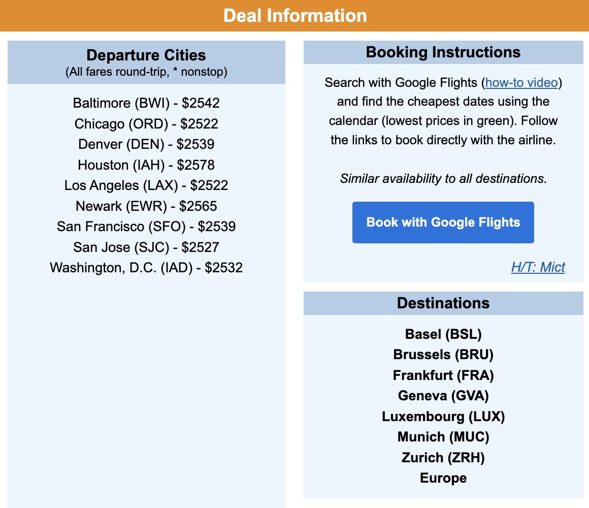 British Airways business class flight deal