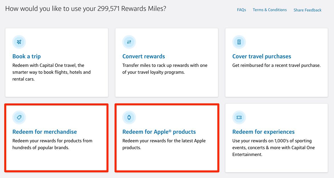 Capital One Miles Redemption Options
