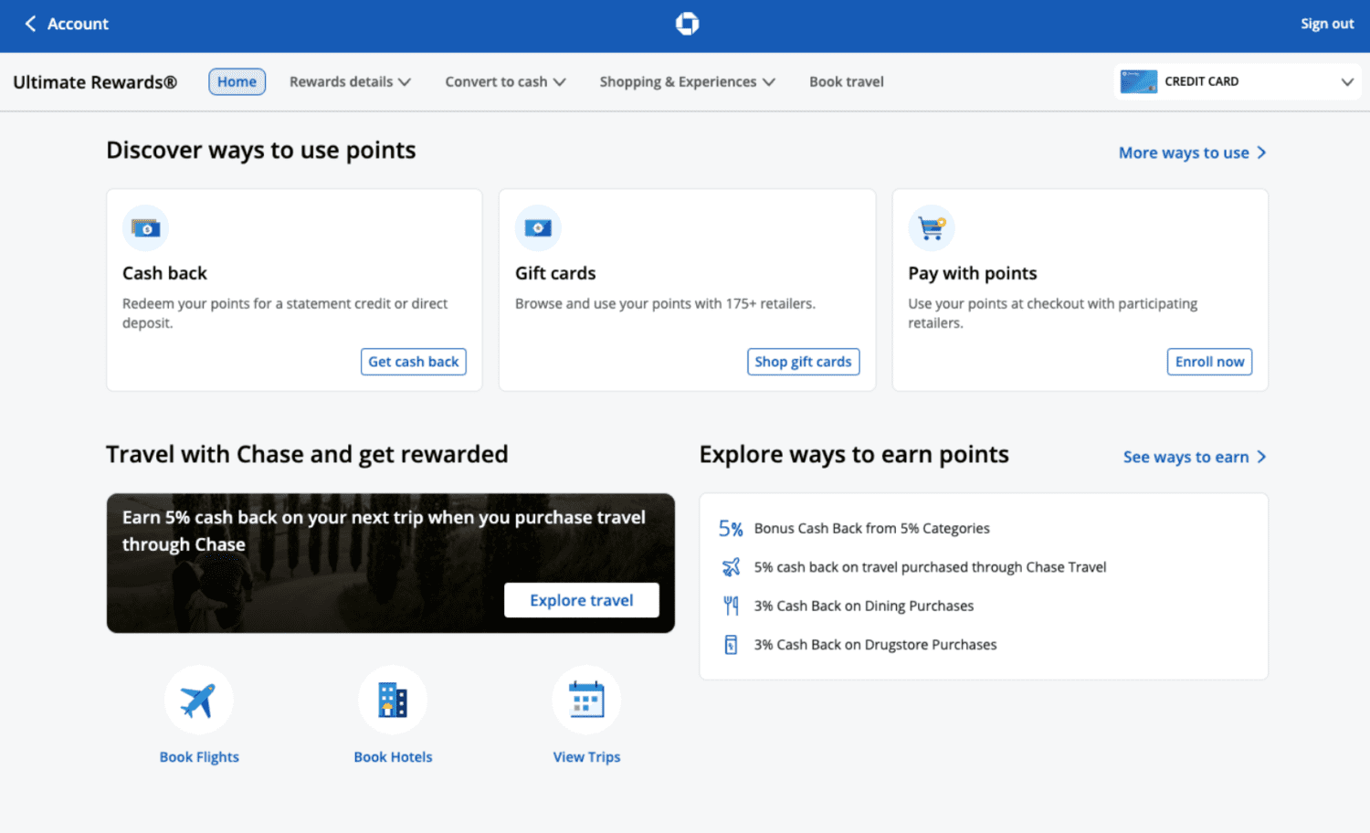Chase Ultimate Rewards portal