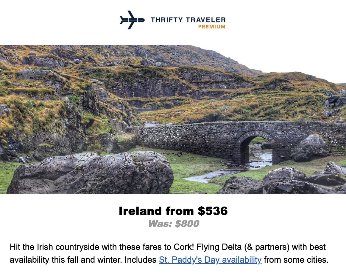 Cork, Ireland flight deal