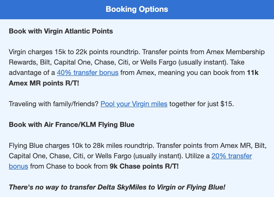 Salt Lake City flight deal booking instructions with FlyingBlue and Virgin Atlantic