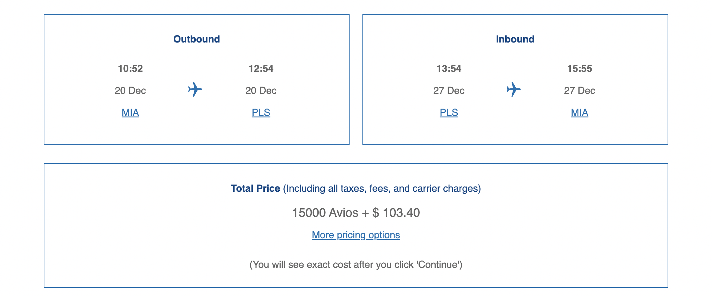 British Airways award booking