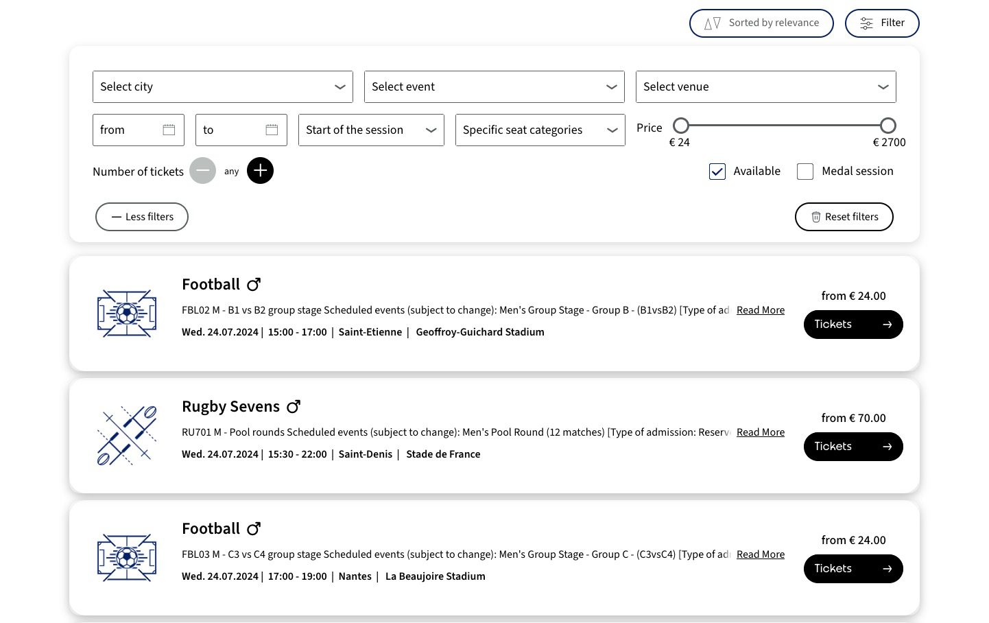 Paris Olympics tickets