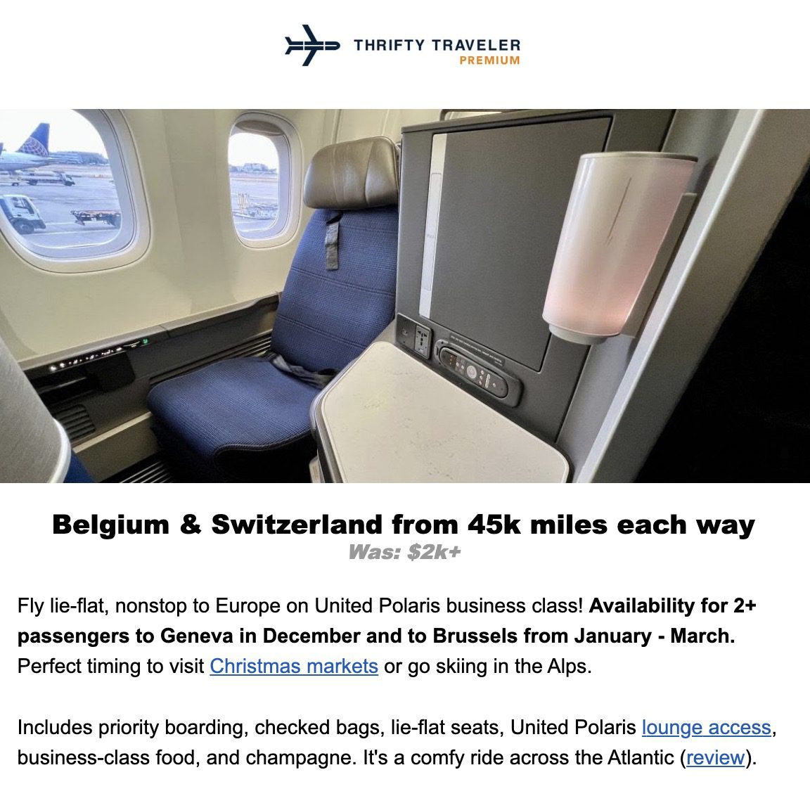 Polaris business class flight deal