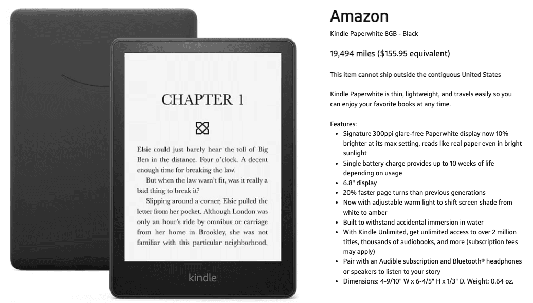 amazon kindle through capital one redemption