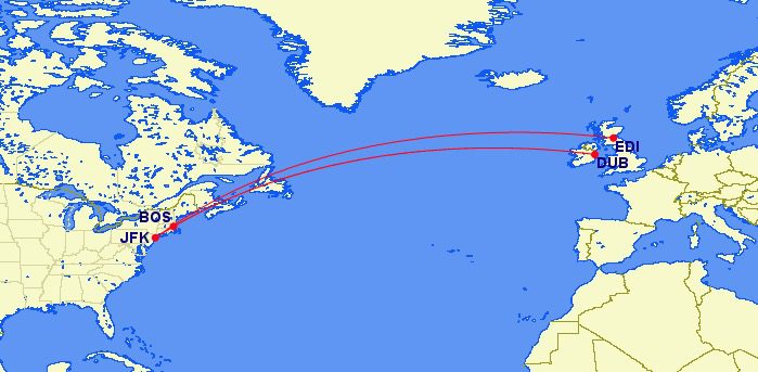 New JetBlue routes to Ireland and Scotland