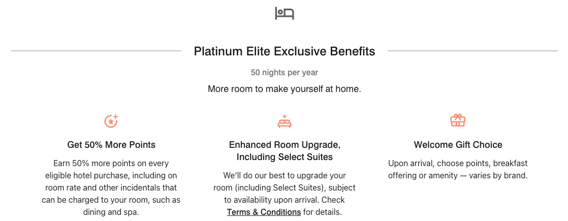 Marriott Platinum Elite Benefits