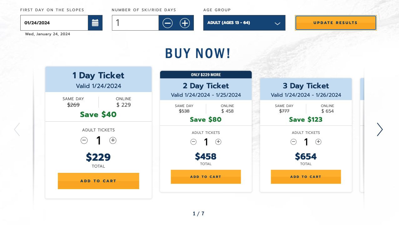 Vail Resort 1-day pass