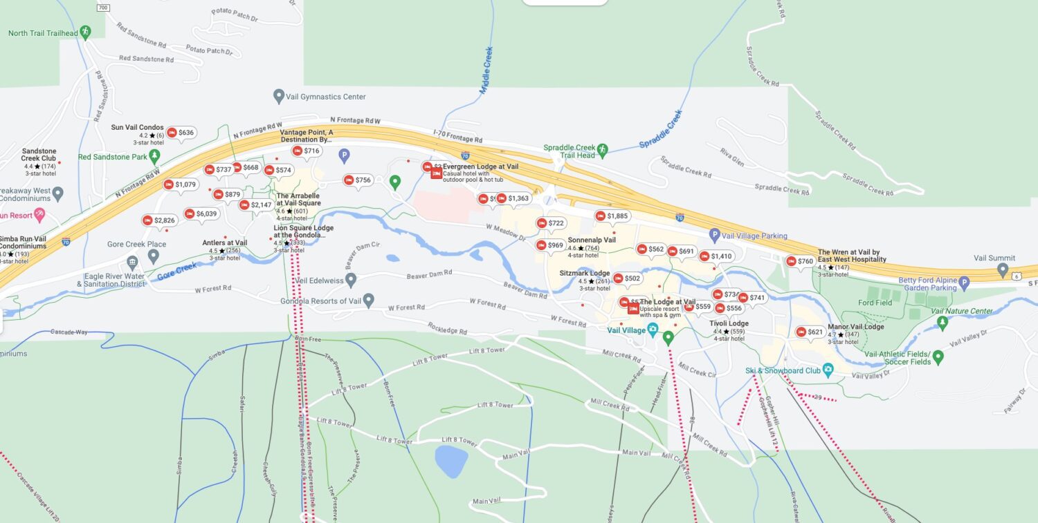 Vail Google Hotels