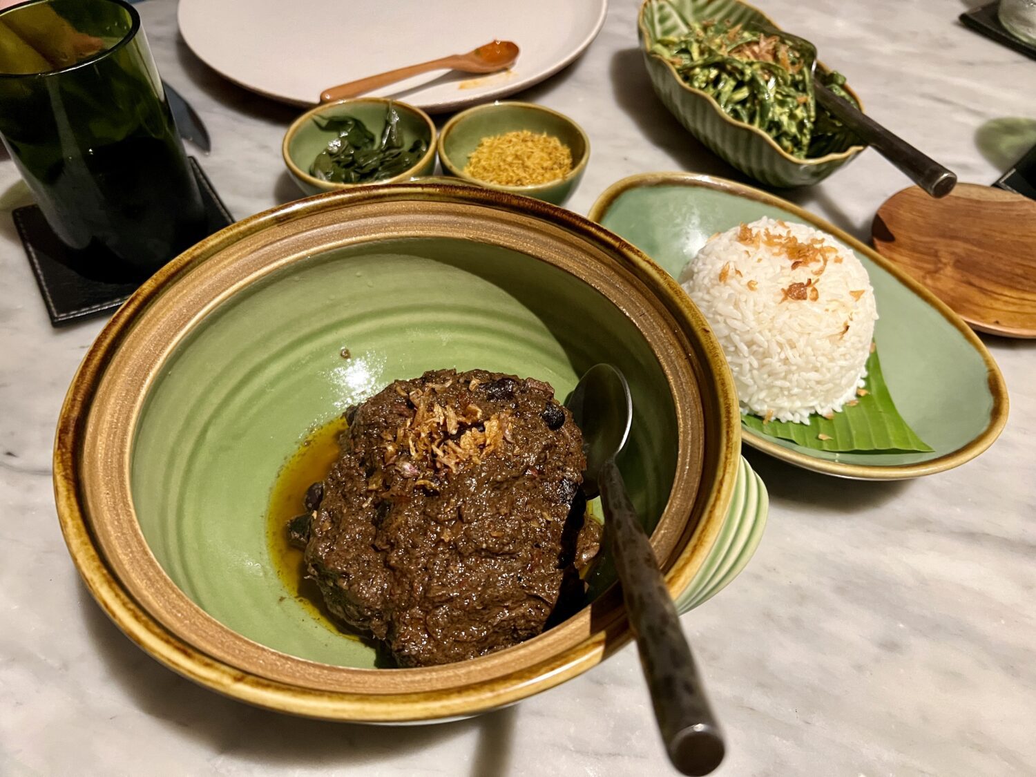 beef rendang at restaurant