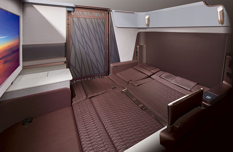 japan airlines first class bed