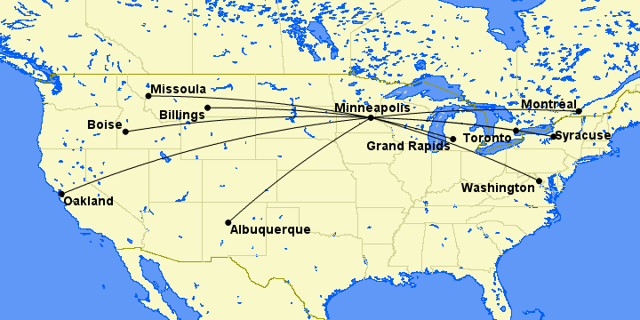 Sun Country Adds 10 Routes from Minneapolis in Latest Challenge to Delta 1 sun country airline new routes