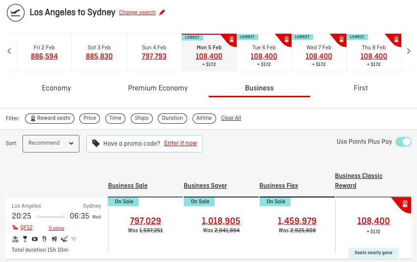qantas premium deal