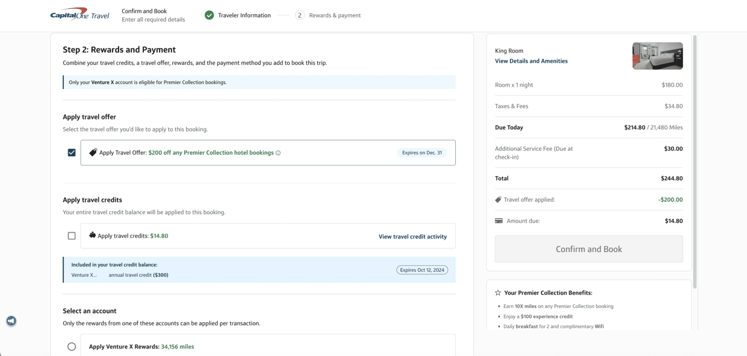 Capital One Travel portal Pendry Chicago booking