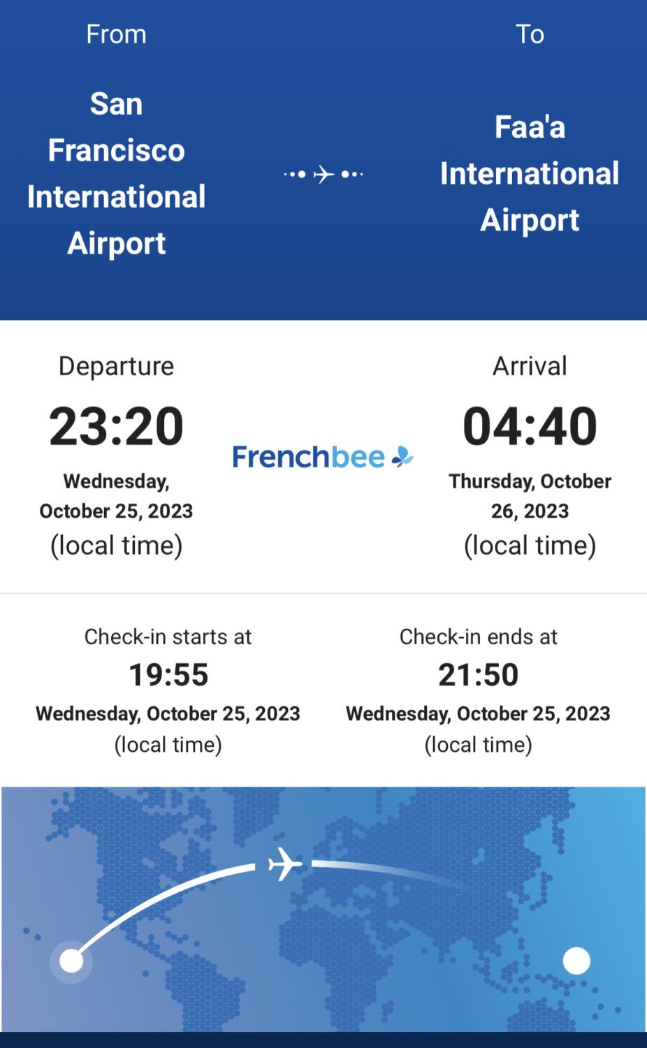 French Bee text screen