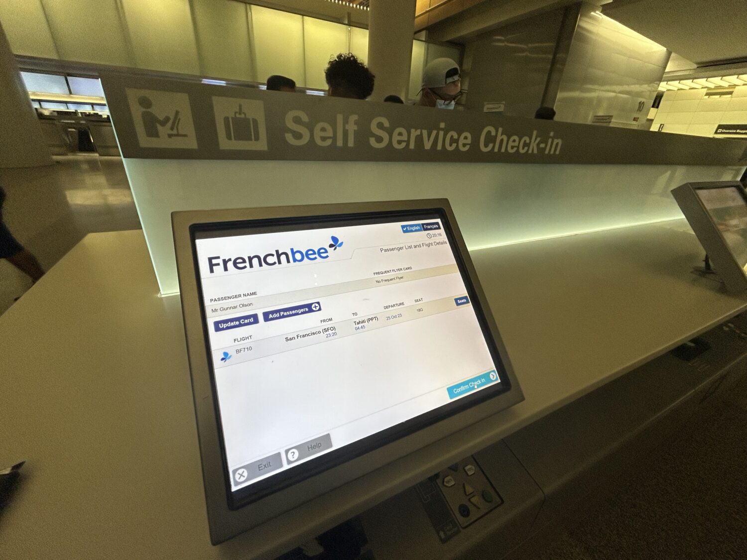 SFO self check-in