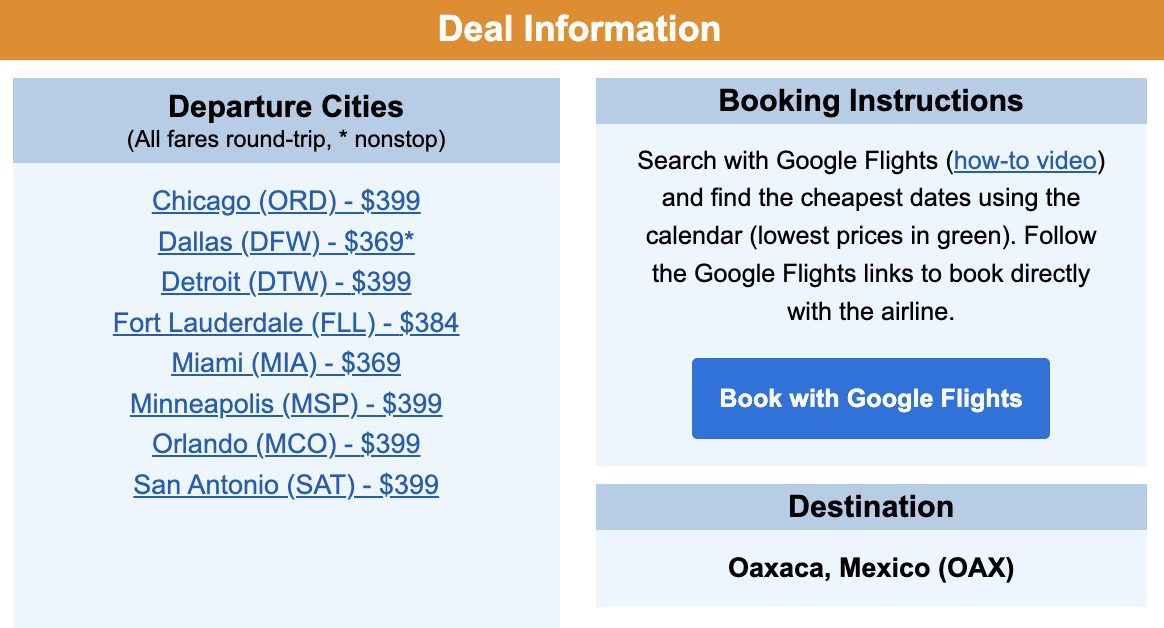 Oaxaca deal