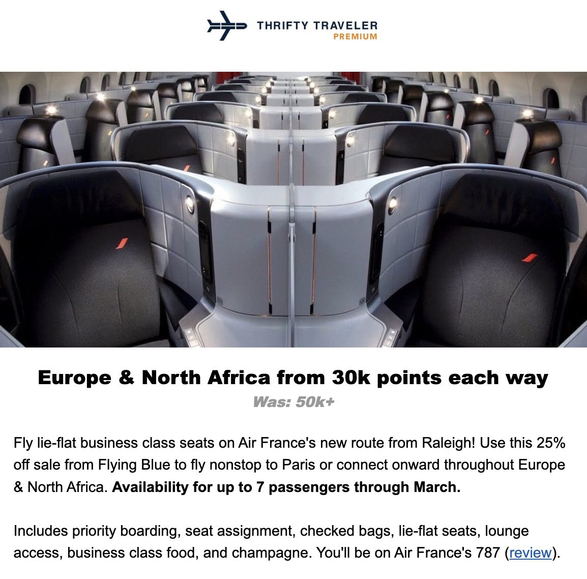 Air France business class