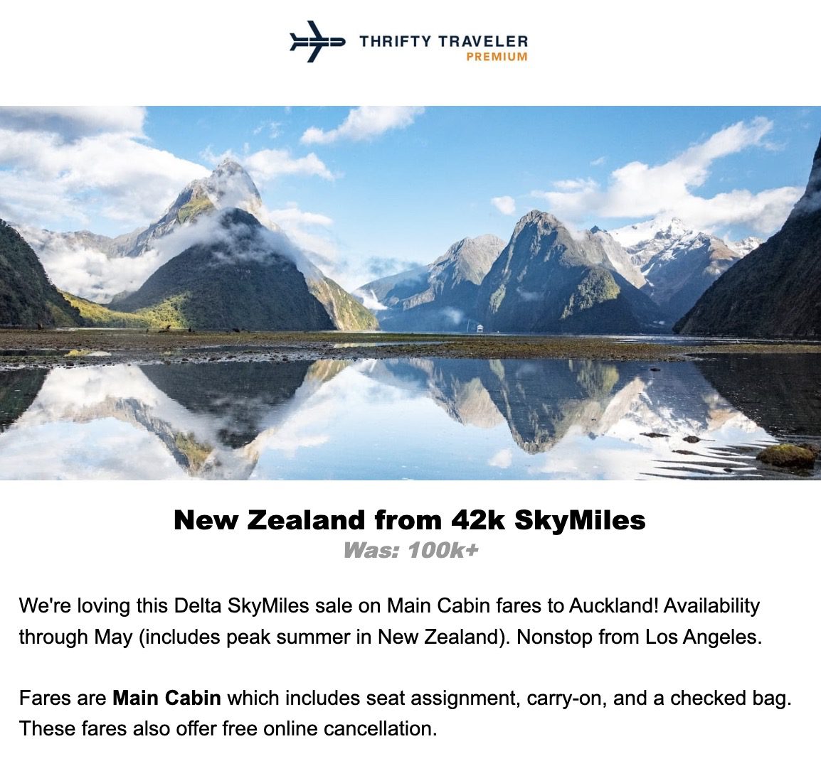 New Zealand SkyMiles