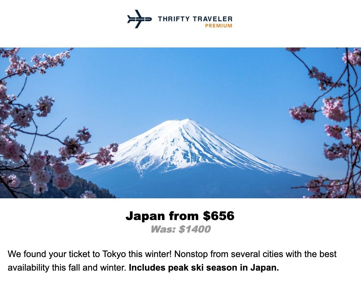 Cash flight deal to Japan