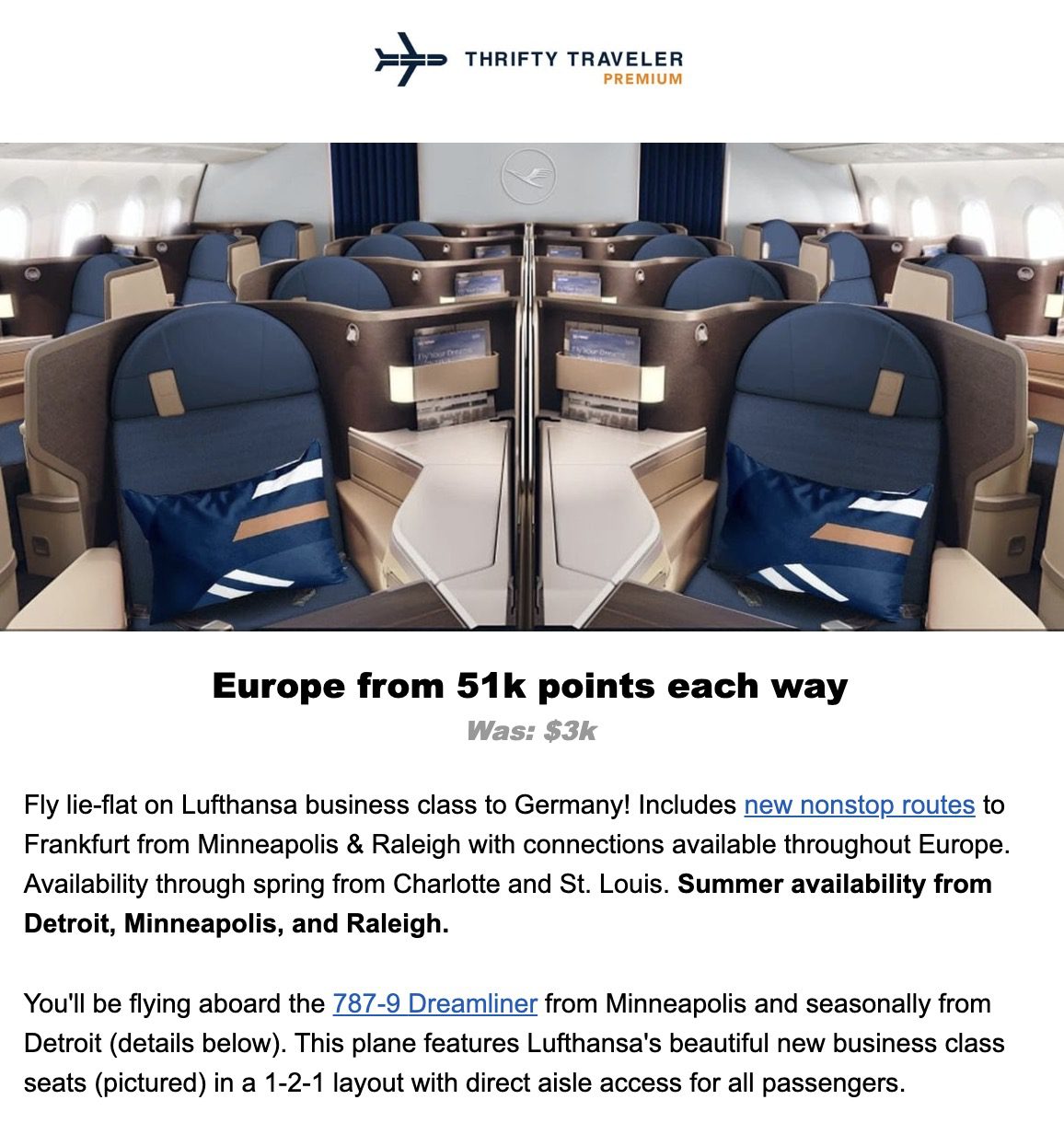 Lufthansa business class