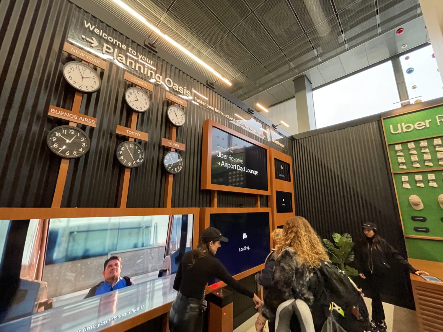 Uber Reserve Airport Dad Lounge postcard generator