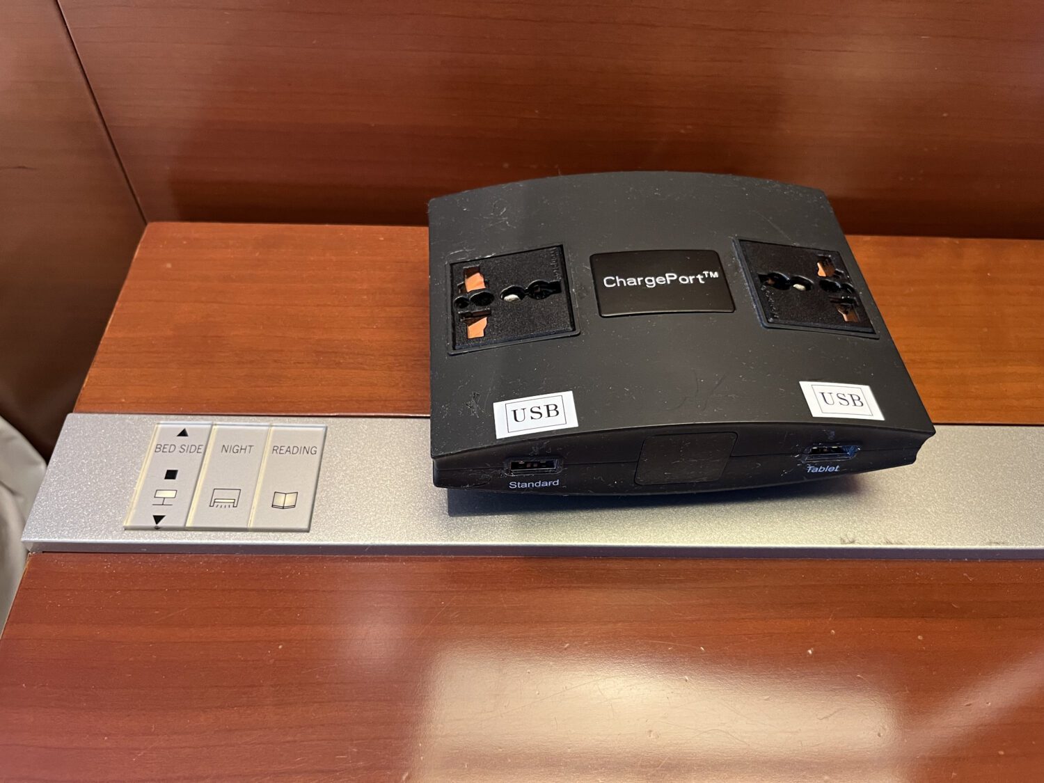 charge port in room at Hyatt Tokyo