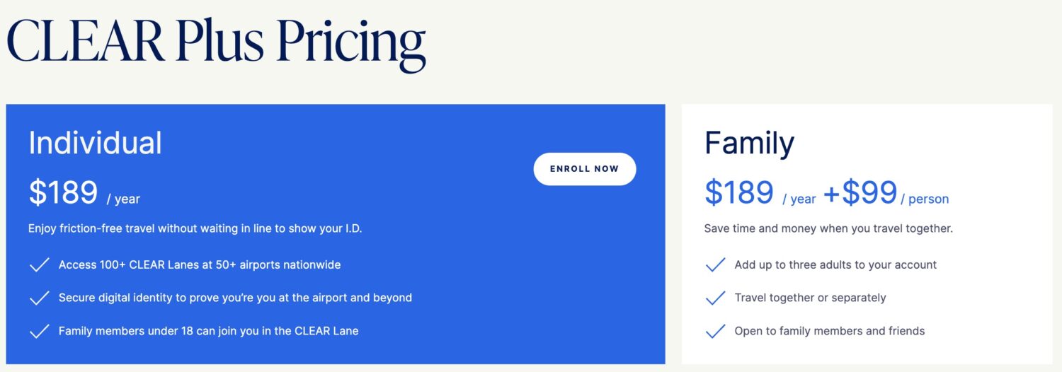 clear family plan pricing