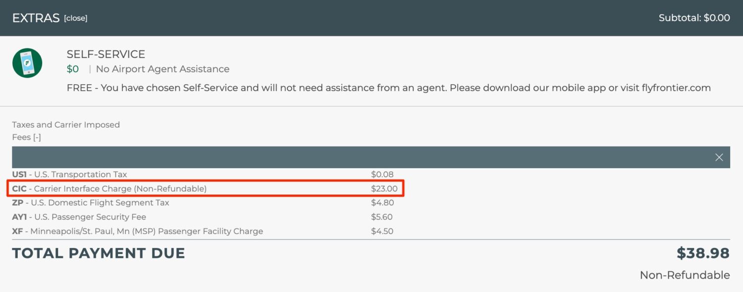 frontier carrier interface charge
