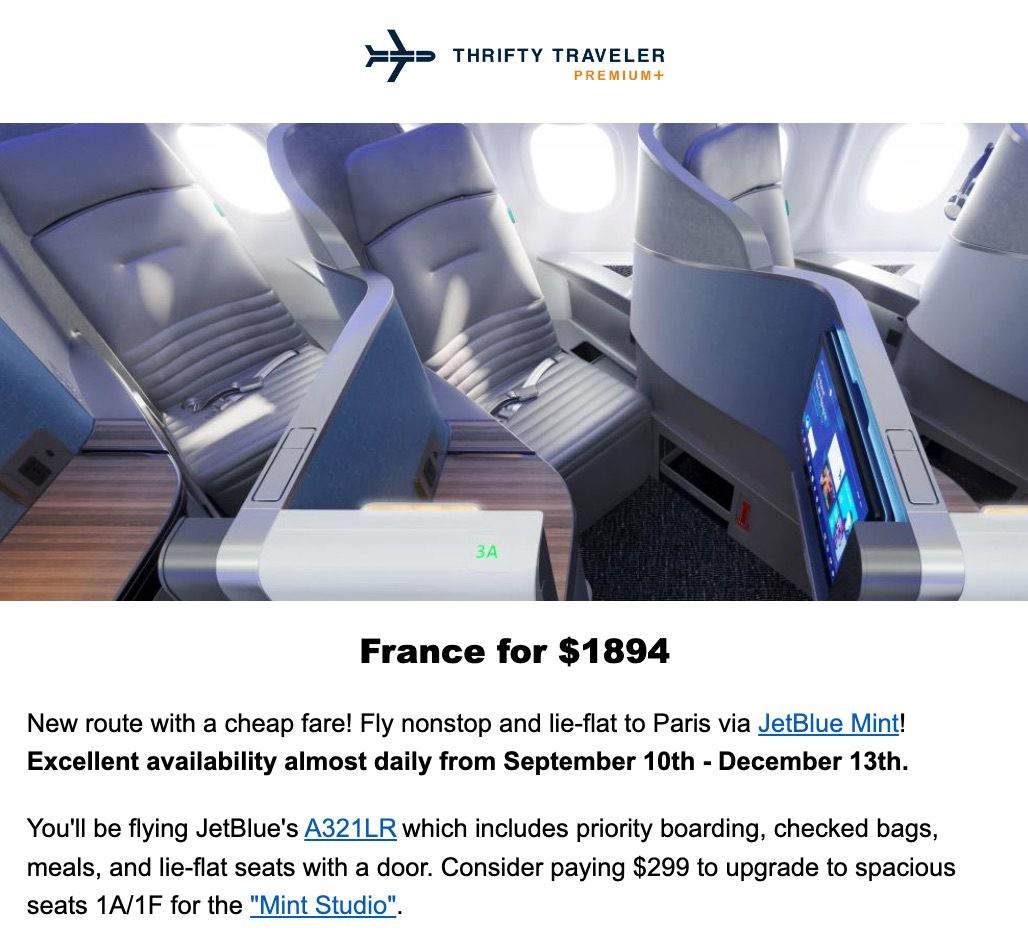 jetblue mint amsterdam