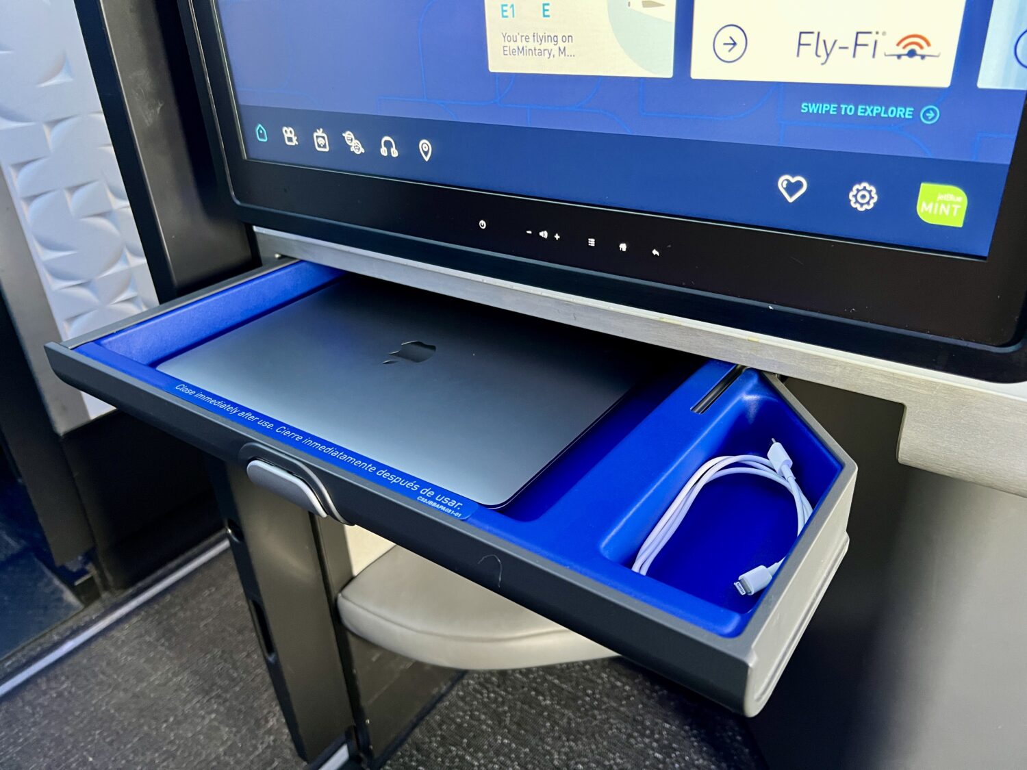 jetblue mint computer drawer