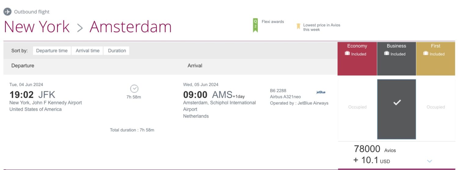 jfk to amsterdam qatar