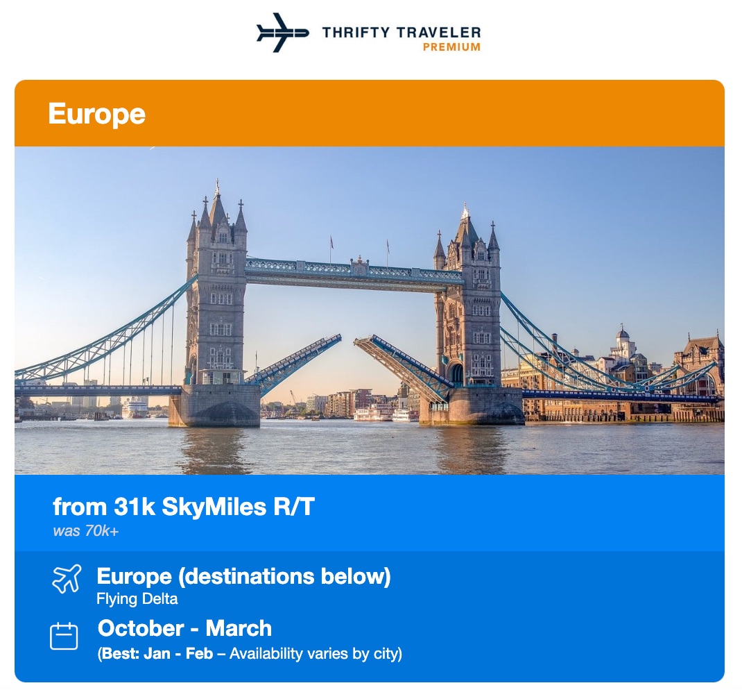 tt premium deal skymiles europe
