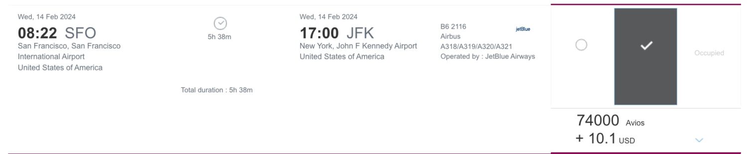 sfo to jfk jetblue qatar