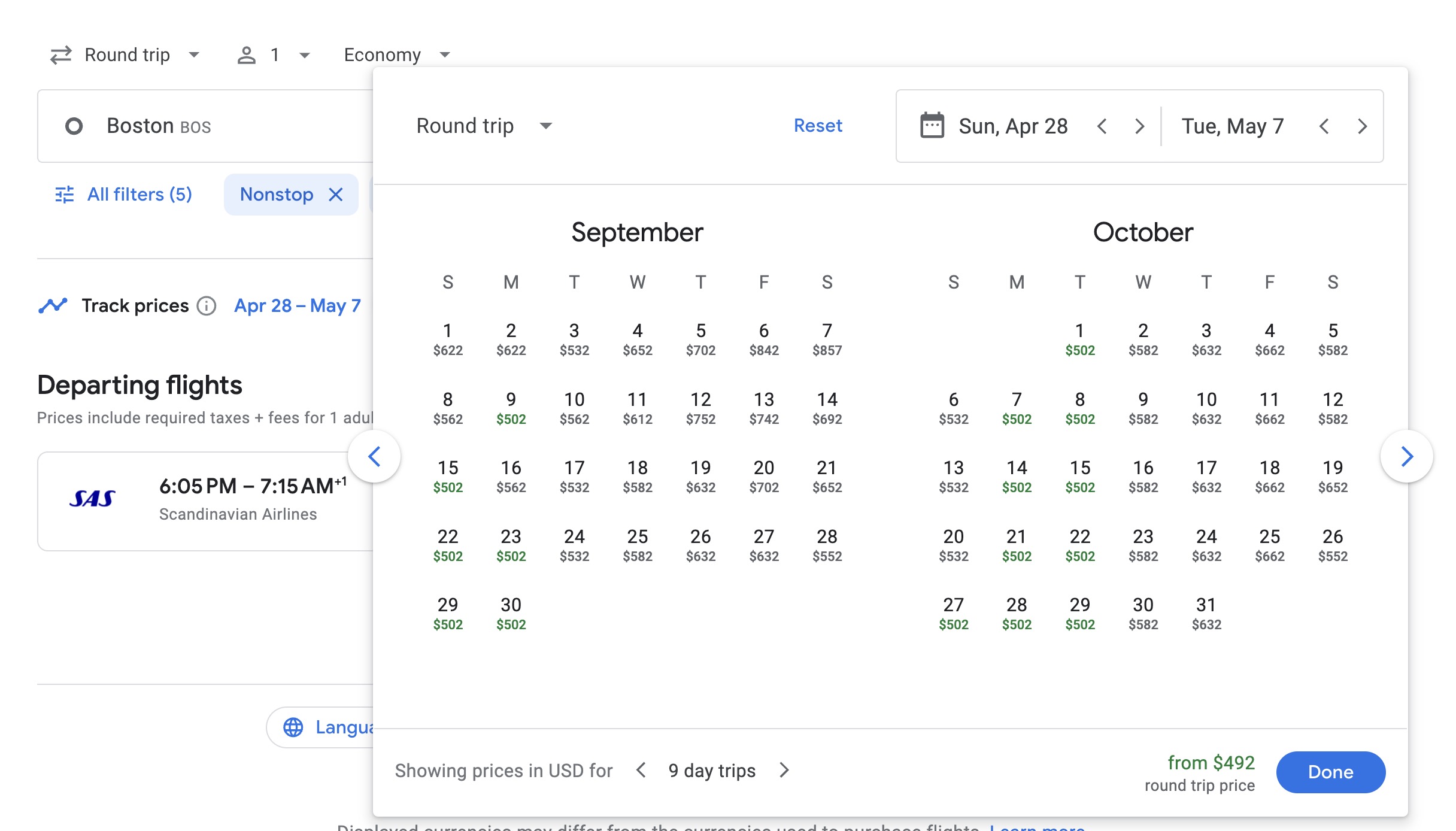 Boston to Copenhagen summer economy