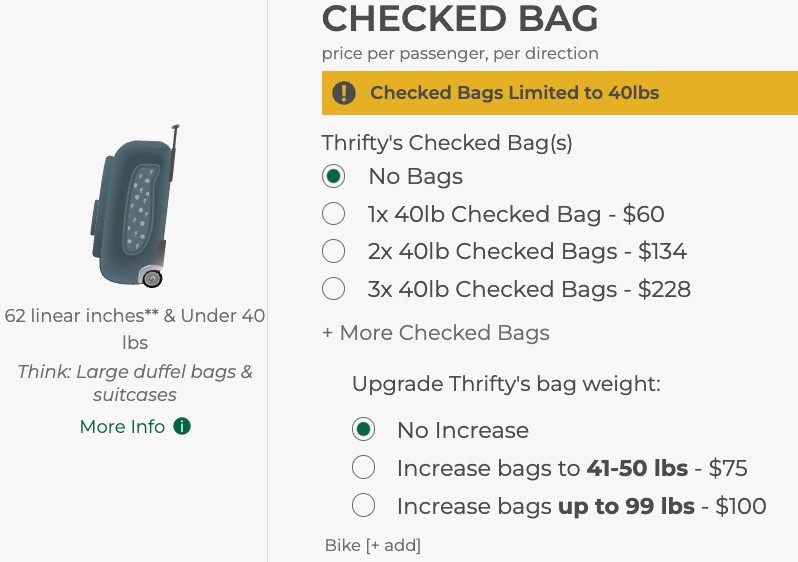 Checked Baggage on Frontier_Airlines